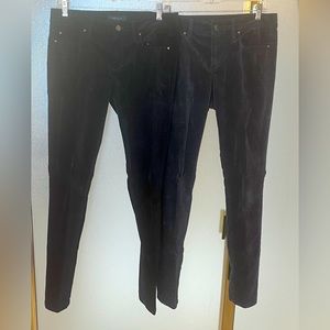 Black & Gray velvet pants